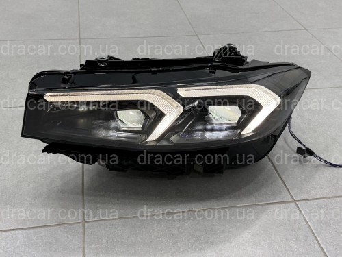 Фары LCI 2022+ рестайлинг Shadow Line для BMW G20 / G21 2019-2022 2шт. с заменой бампера на 22+ артикул 10528