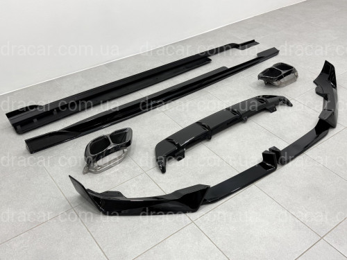 Комплект обвеса M paket LCI Paradigm для BMW X6 G06 2023+, цвет черный глянец артикул 9760