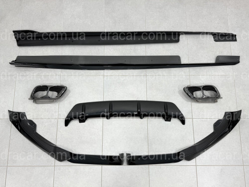 Комплект обвеса M paket LCI Paradigm для BMW X6 G06 2023+, цвет черный глянец артикул 9760