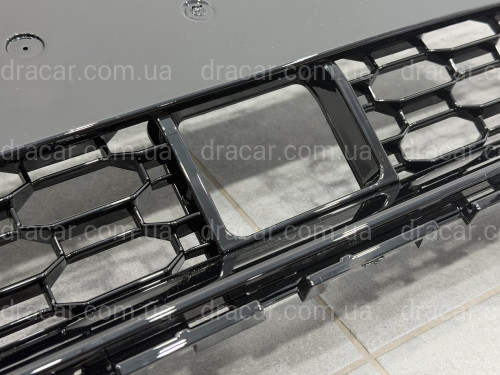 Решетка радиатора стиль RS3 BLACK ПОД РАДАР для Audi A3 2017-2020 артикул 10349