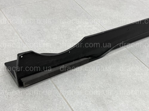 Лезвия под пороги M Paket BMW X7 G07 2019+ 2шт. черный глянец, КОРОТКИЕ артикул 10570