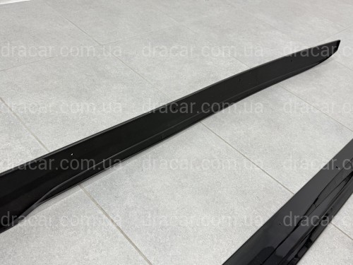 Лезвия под пороги M Paket BMW X7 G07 2019+ 2шт. черный глянец, КОРОТКИЕ артикул 10570