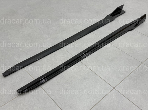 Лезвия под пороги Paradigma BMW X3 G01 X3M F97 / X4 G02 F98 2018-2024 2шт. ABS пластик, цвет черный глянец артикул 10612