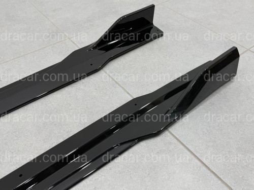 Лезвия под пороги Paradigma BMW X3 G01 X3M F97 / X4 G02 F98 2018-2024 2шт. ABS пластик, цвет черный глянец артикул 10612