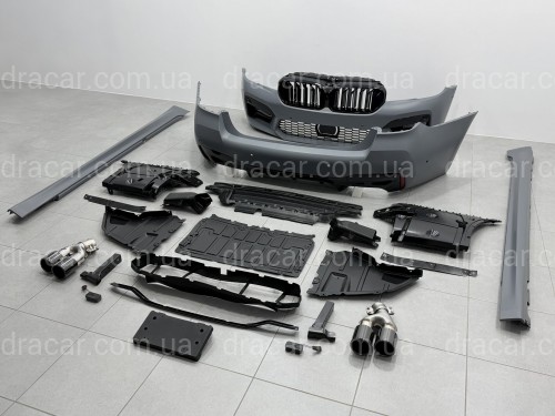 Комплект обвеса M5 F90 LCI BMW 5 series G30 2020+ (передний / задний бампер, пороги, насадки на труби, жалюзи, ноздри) артикул 10574