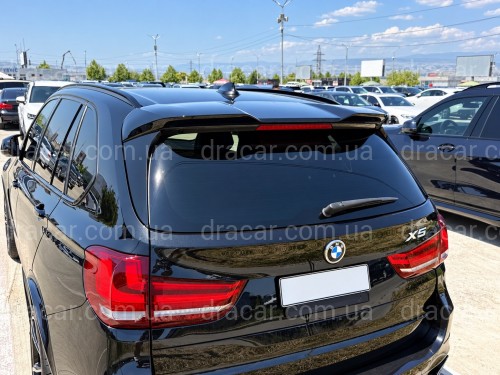 Спойлер козырек на крышку багажника BMW X5 F15 2013-2018, цвет черный глянец артикул 9615