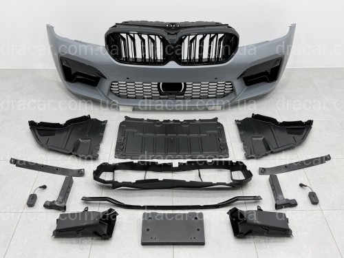 Комплект обвеса M5 F90 LCI BMW 5 series G30 2020+ (передний / задний бампер, пороги, насадки на труби, жалюзи, ноздри) артикул 10574