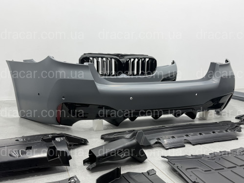 Комплект обвеса рестайлинг в стиле M5 LCI 2020+ для BMW 5 series G30 2016-2020 с фарами Shadow Line артикул 10621