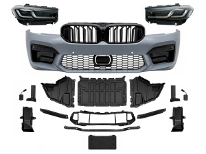 Комплект рестайлинга передней части в стиле M5 LCI 2020+ для BMW 5 series G30 G31 2016-2020 с фарами Shadow Line