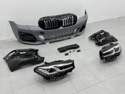 Комплект рестайлинга передней части M paket LCI 2020+ для BMW 5 series G30 G31 2016-2020 с фарами BMW LED артикул 10633