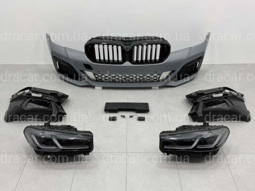 Комплект обвеса рестайлинг M paket LCI 2020+ для BMW 5 series G30 2016-2020 с фарами Shadow Line артикул 10662