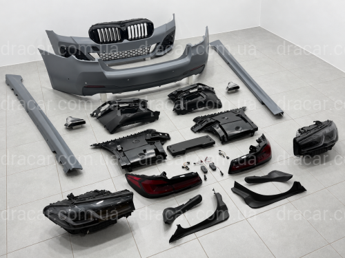 Комплект обвеса рестайлинг M paket LCI 2020+ для BMW 5 series G30 2016-2020 с фарами Shadow Line артикул 10662