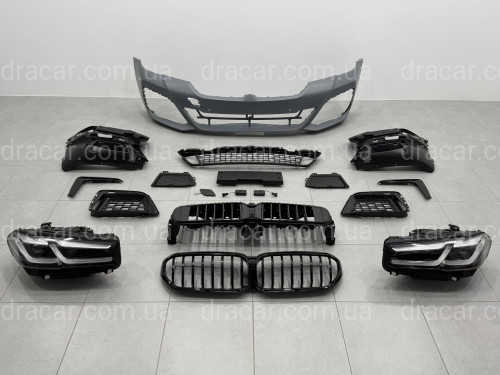 Комплект рестайлинга передней части M paket LCI 2020+ для BMW 5 series G30 G31 2016-2020 с фарами BMW LED артикул 10633