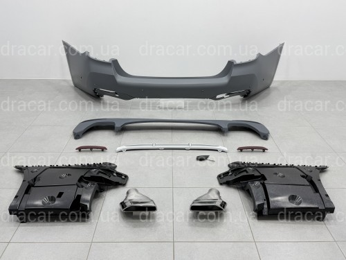 Комплект обвеса M paket LCI BMW 5 series G30 2020+ (передний / задний бампер, пороги, насадки на труби, жалюзи, ноздри) артикул 10573