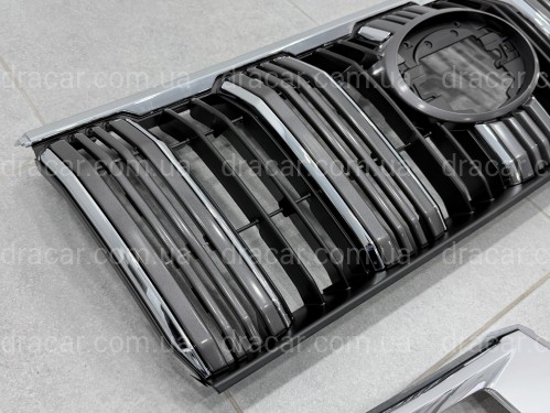 Решетка радиатора с ресницами Toyota Land Cruiser Prado 150 2018-2022 артикул 7491