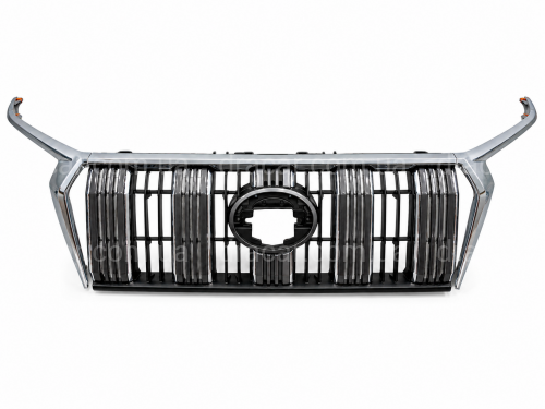 Решетка радиатора с ресницами Toyota Land Cruiser Prado 150 2018-2022 артикул 7491