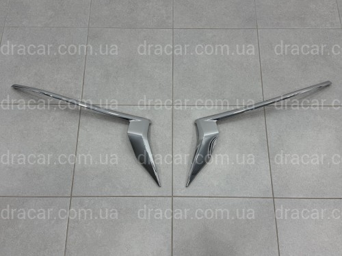 Ресницы на Led фары Toyota Land Cruiser Prado 150 2018-  комплект 2шт. артикул 7054