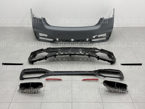 Бампер задний с насадками M760 BLACK для BMW 7 series G12 2019-2022 артикул 10738