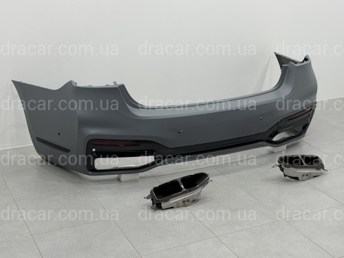 Бампер задний с насадками M760 BLACK для BMW 7 series G12 2019-2022 артикул 10738