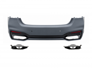 Бампер задний с насадками M760 BLACK для BMW 7 series G12 2019-2022
