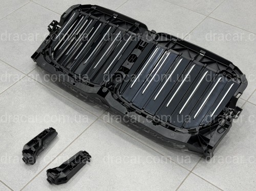 Центральные жалюзи с моторчиком СЕРЫЕ 51749465366 для BMW X7 G07 2019-2022 артикул 10753