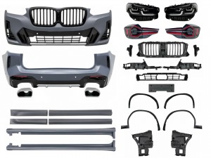 Обвес комплект рестайлинга М пакет LCI 2022+ для BMW X3 G01 2018-2021 с фарами Shadow Line