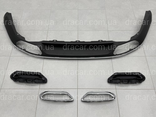 Диффузор накладка заднего бампера R-Line для Volkswagen Arteon 2017+ артикул 10847