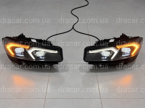 Фары LCI 2022+ рестайлинг Shadow Line для BMW G20 / G21 2022+ 2шт. артикул 10548