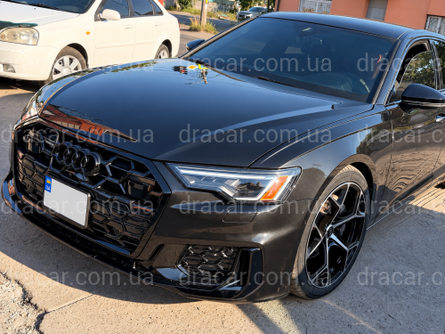 Бампер передний в сборе стиль S6 2024+ BLACK для Audi A6 C8 2018+ артикул 9362