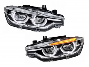 Фары FULL LED для BMW 3 series F30 F31 2012-2018 2шт, ГАЛОГЕН В ЛЕД