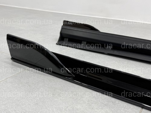 Лезвия под пороги длинные M Paket BMW X6 G06 F96 2019-2026 2шт черный глянец артикул 10940