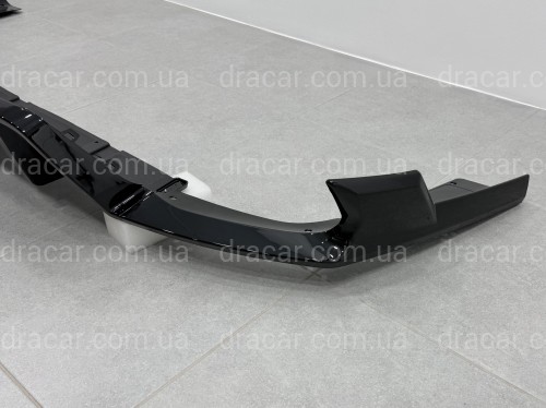 Диффузор с лезвиями заднего бампера M Paket LCI для BMW X6 G06 2019-2026, цвет черный глянец артикул 10941