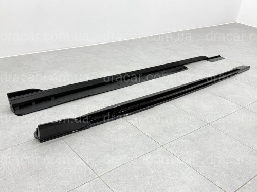 Лезвия под пороги длинные M Paket BMW X6 G06 F96 2019-2026 2шт черный глянец артикул 10940