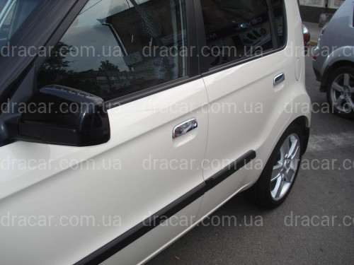 Накладки на ручки Kia Soul 2007-2011 плоские ручки (нержавеющая сталь) артикул 2015