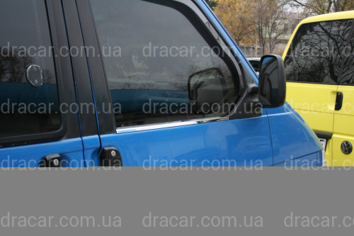 Молдинги окна нижние Volkswagen T-4 Transporter/ Caravelle/ Multivan 1991-2003 (нержавеющая сталь) артикул 2429