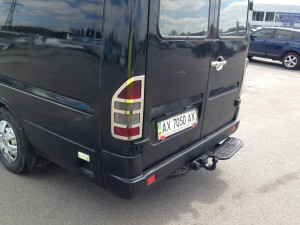 Хром накладки на стопы Mercedes-Benz Sprinter W901 1995-2006 (нержавеющая сталь)
