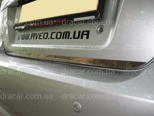 Хром накладка нижней кромки багажника Chevrolet Aveo T250 2006-2012 (нержавеющая сталь) артикул 706