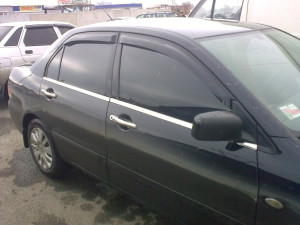 Молдинги окна нижние Mitsubishi Lancer 9 2004-2009 (нержавеющая сталь)