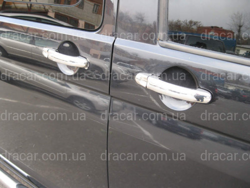 Хром накладки на ручки Volkswagen Caddy 04-17 / T5 03-15 (нержавеющая сталь) 4 штучные артикул 942