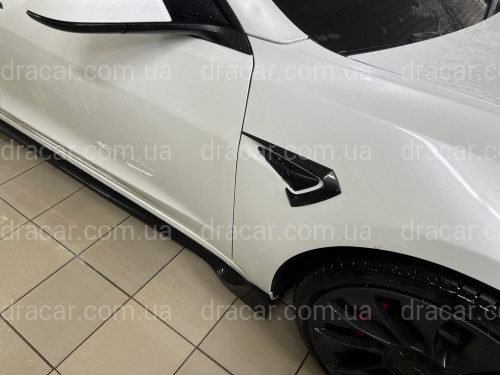 Комплект обвісу Tesla Model 3 2017- ABS пластик, колір чорний глянець артикул 7979