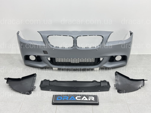 Передній бампер у зборі M Paket LCI 2013+ для BMW 5 Series F10 F11 2010-2016 ПІД ПАРКТРОННИКИ артикул 8481