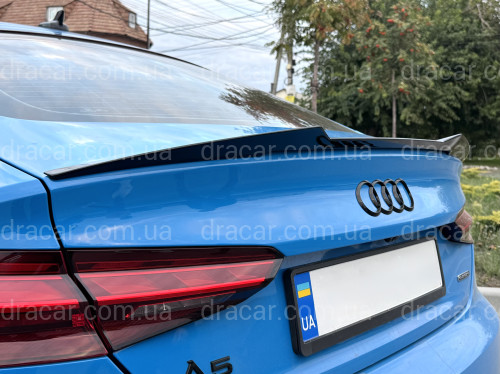 Спойлер лип стиль M4 для Audi A5 B9 2016-2023 ABS пластик, колір чорний глянець артикул 9118