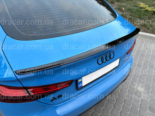 Спойлер лип стиль S5 для Audi A5 B9 2016-2023 ABS пластик, колір чорний глянець артикул 9117