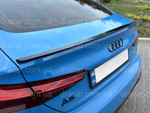 Спойлер лип стиль S5 для Audi A5 B9 2016-2023 ABS пластик, колір чорний глянець артикул 9117