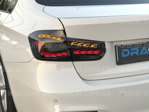 Задние LED фонари стиль M4 для BMW 3 series F30 2012-2018 дымчатые, комплект 4шт. артикул 10110