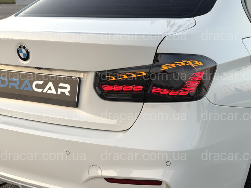 Задние LED фонари стиль M4 для BMW 3 series F30 2012-2018 дымчатые, комплект 4шт. артикул 10110