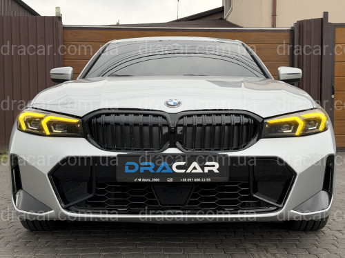 Фари LCI 2022+ рестайлінг Shadow Line для BMW G20/G21 2019-2022 2шт. із заміною бампера на 22+ / 2 РЕЖИМУ ДХО БІЛІ / ЖОВТІ артикул 9787
