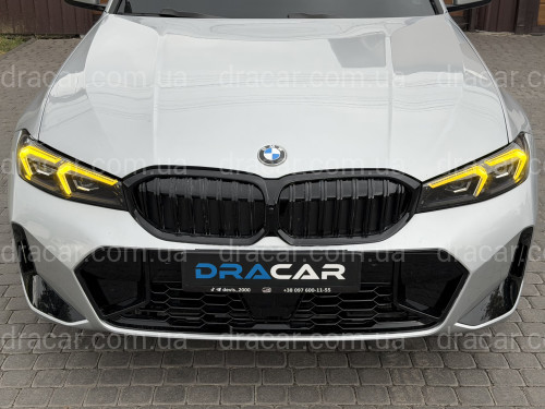 Фари LCI 2022+ рестайлінг Shadow Line для BMW G20/G21 2019-2022 2шт. із заміною бампера на 22+ / 2 РЕЖИМУ ДХО БІЛІ / ЖОВТІ артикул 9787