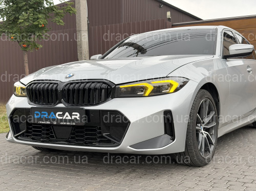 Фари LCI 2022+ рестайлінг Shadow Line для BMW G20/G21 2019-2022 2шт. із заміною бампера на 22+ / 2 РЕЖИМУ ДХО БІЛІ / ЖОВТІ артикул 9787