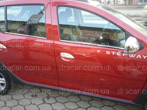 Накладки на ручки Renault Sandero 2012- (нержавіюча сталь) артикул 4928